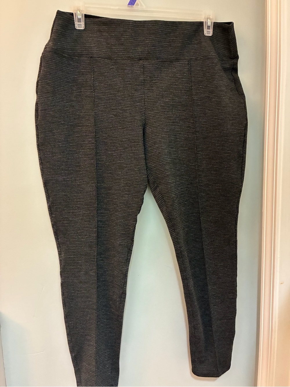 Apt. 9 Charcoal Textured Skinny Ponte Pants